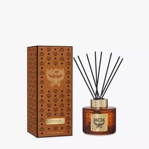 Brand New MCM Scented Diffuser, embossed gold foil MCM logo label on glass